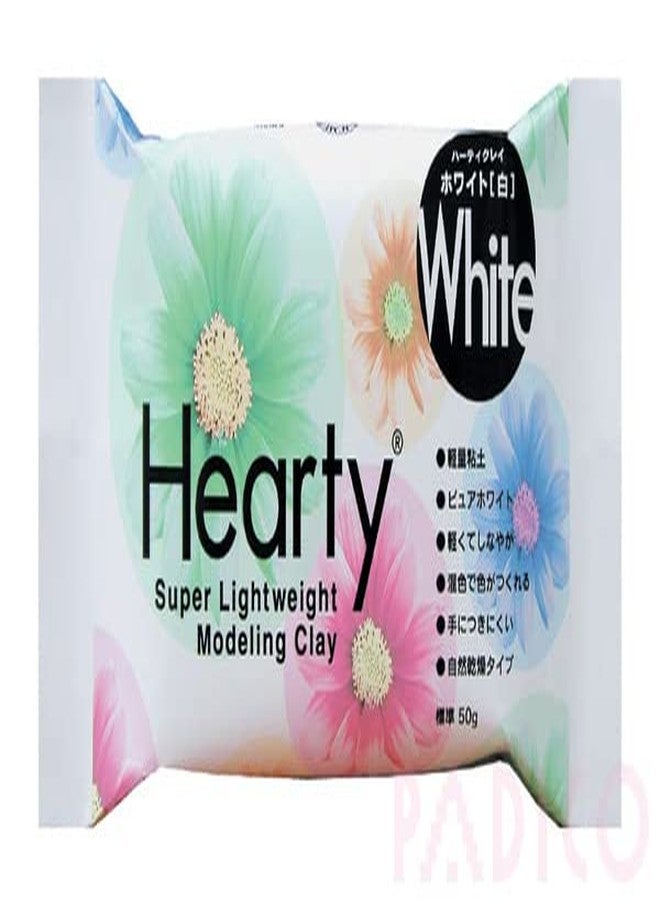 Padico Hearty Color Clay,Air Dry Clay for Art and Craft Gift for Artists Student, Children Professional/Artist,Air Dry Super Light Weight Soft Clay White 40g,ACMI Certified Non-Toxic Made in Japan. - Image 1